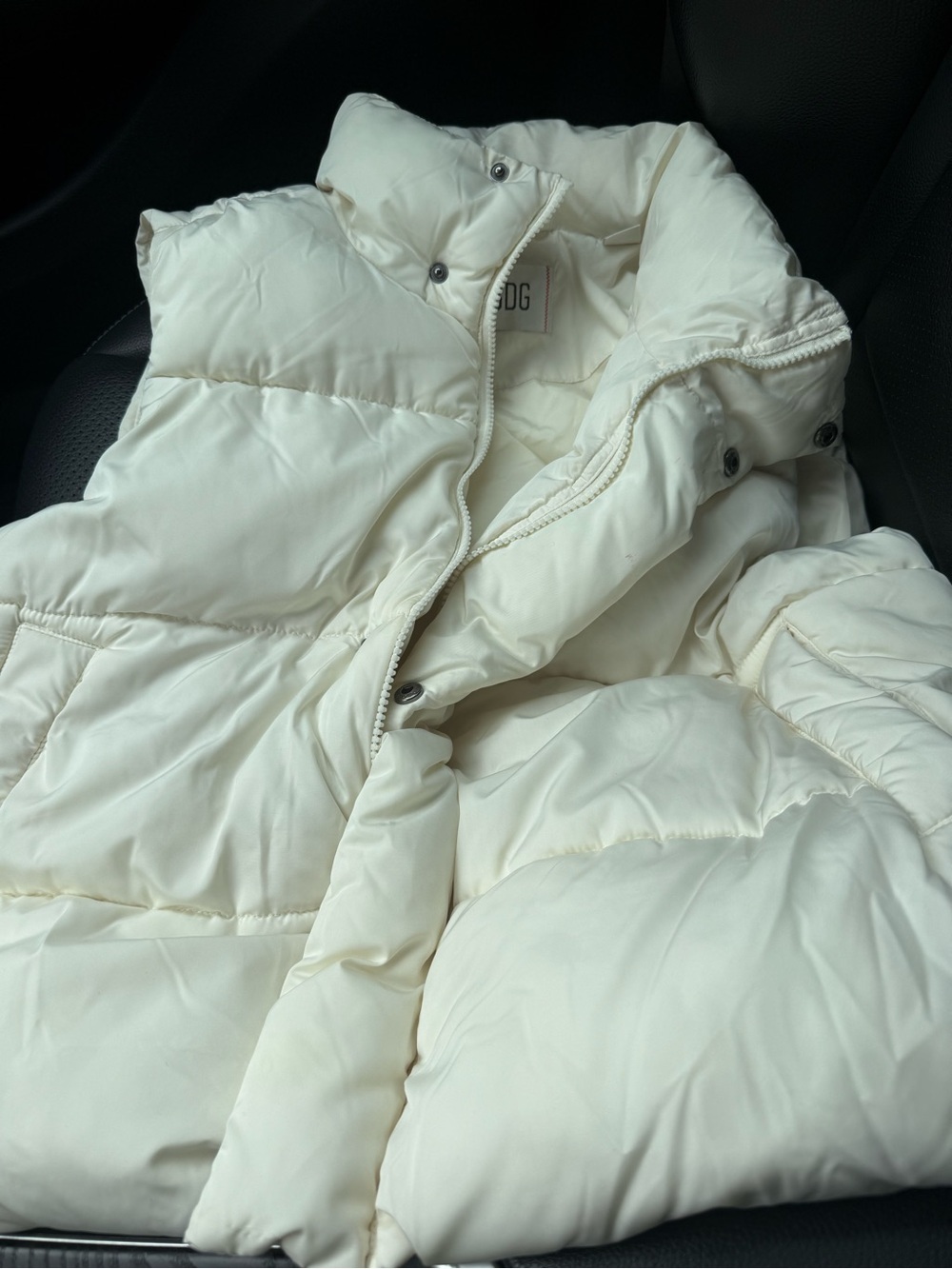 BDG Puffer Jacket - White Women's Quilted Coat